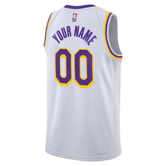 Los Angeles Lakers White, Purple & Gold Association Edition Basketball Jersey