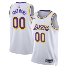 Los Angeles Lakers White, Purple & Gold Association Edition Basketball Jersey