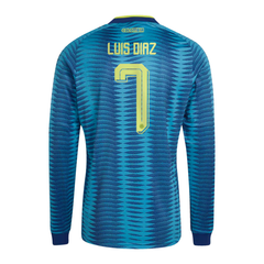 Luis Diaz Colombia National Team adidas 2026 Away Long Sleeve Jersey - Turquoise