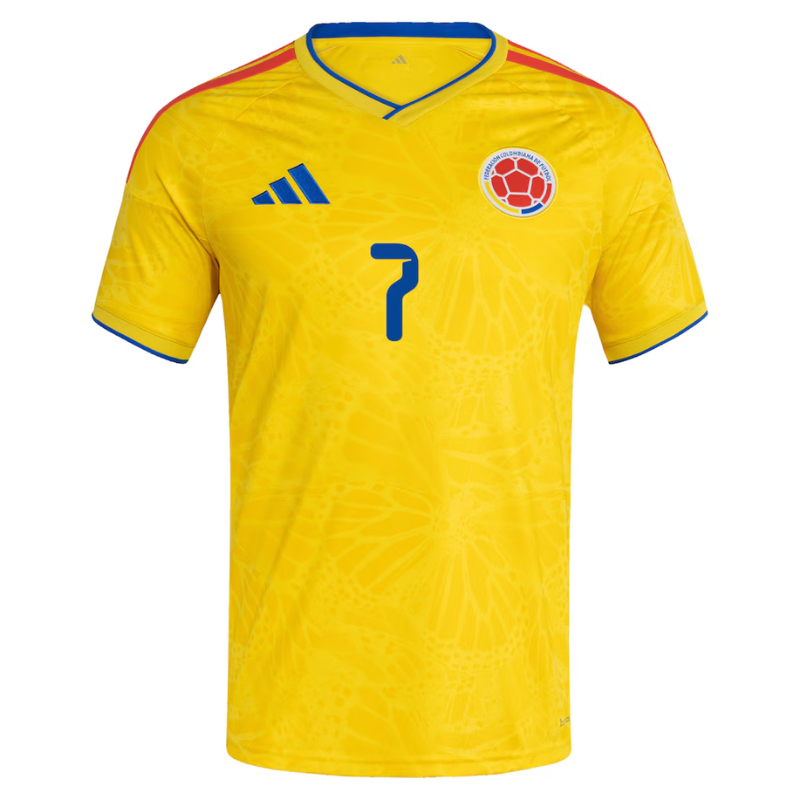 Luis Diaz Colombia National Team adidas 2026 Home Jersey - Yellow