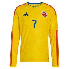 Luis Diaz Colombia National Team adidas 2026 Home Long Sleeve Jersey - Yellow