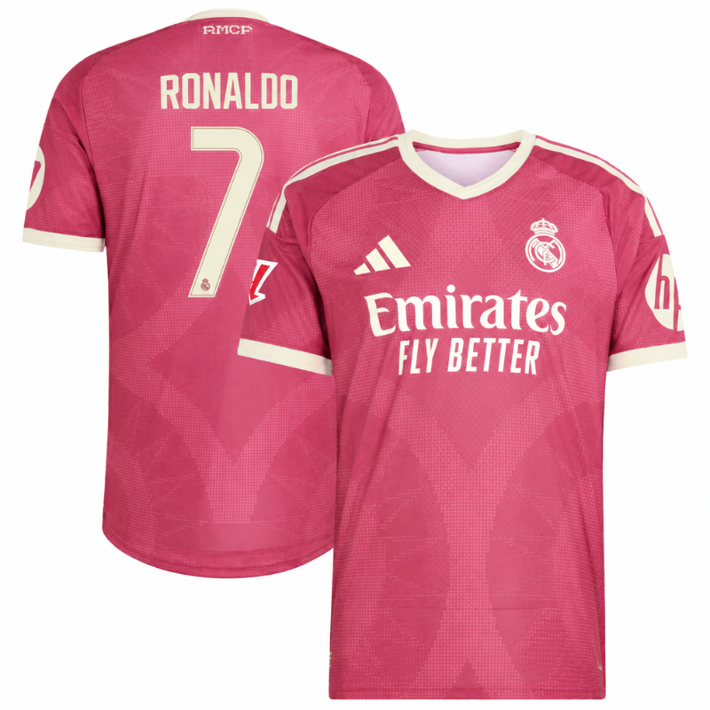 Madrid Pink Graphic Soccer Jersey (Ronaldo 7)