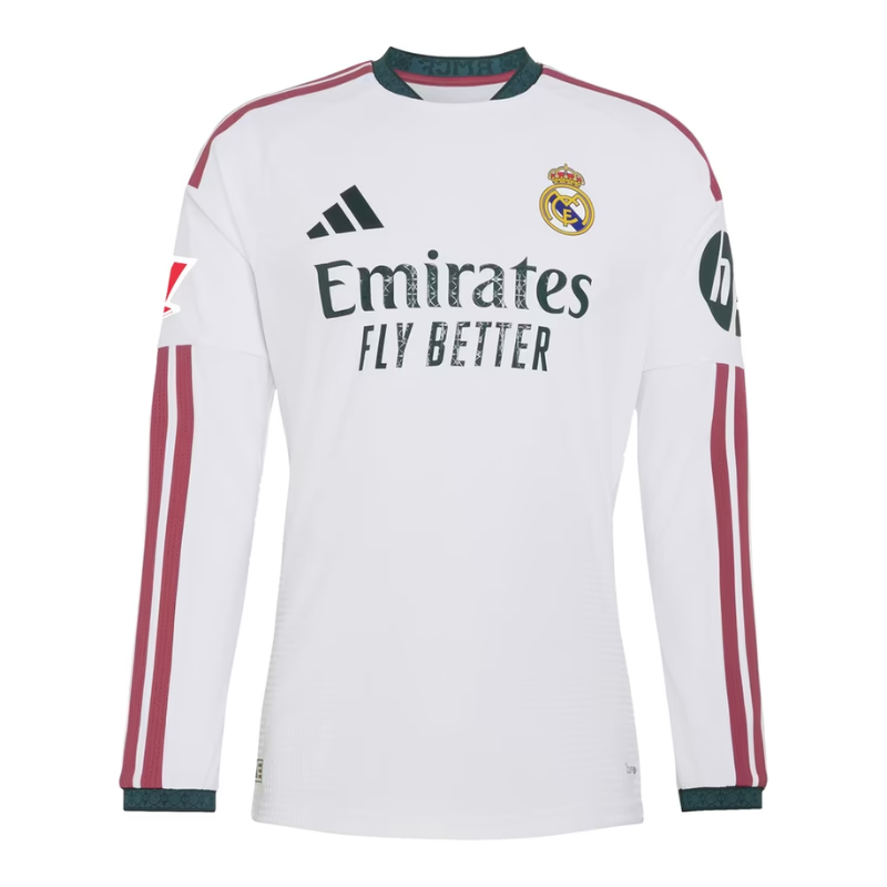 Madrid White & Maroon Long-Sleeve Soccer Jersey (Ronaldo 7)