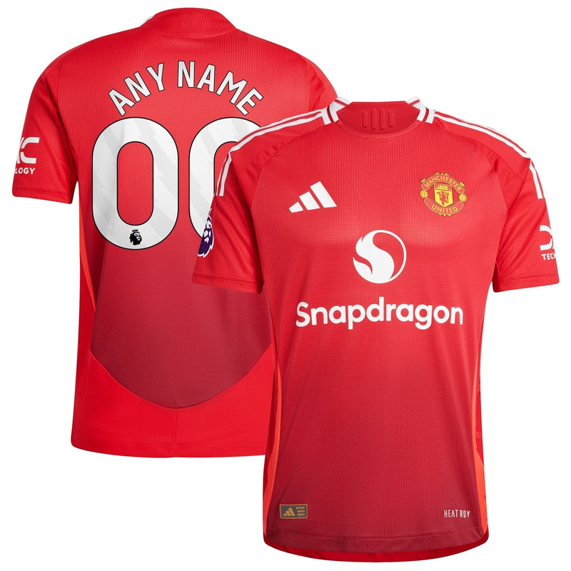 Manchester United adidas 2024/25 Home Authentic Custom Jersey - Red