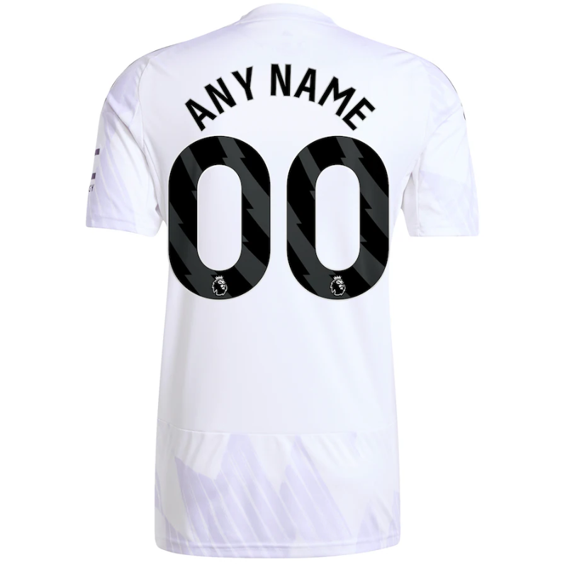 Manchester United adidas 2025/26 Away Custom Jersey - White Adidas