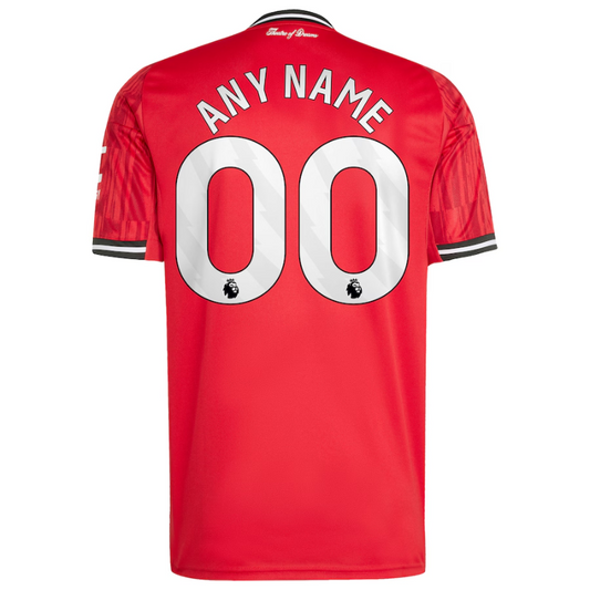 Manchester United adidas Home 2025/26 Custom Jersey - Red Adidas