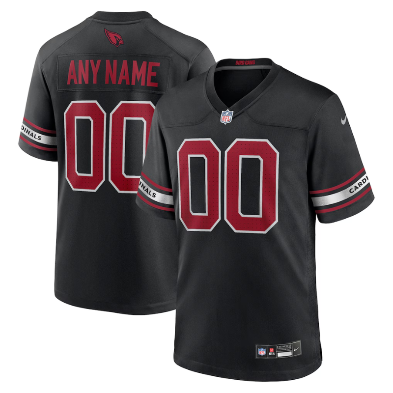 Men's Black & Red Custom American Football Jersey (Arizona)