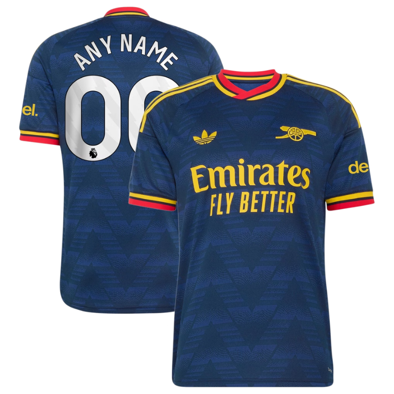 Men's Navy & Gold Custom Football Shirt  (Arsenal)