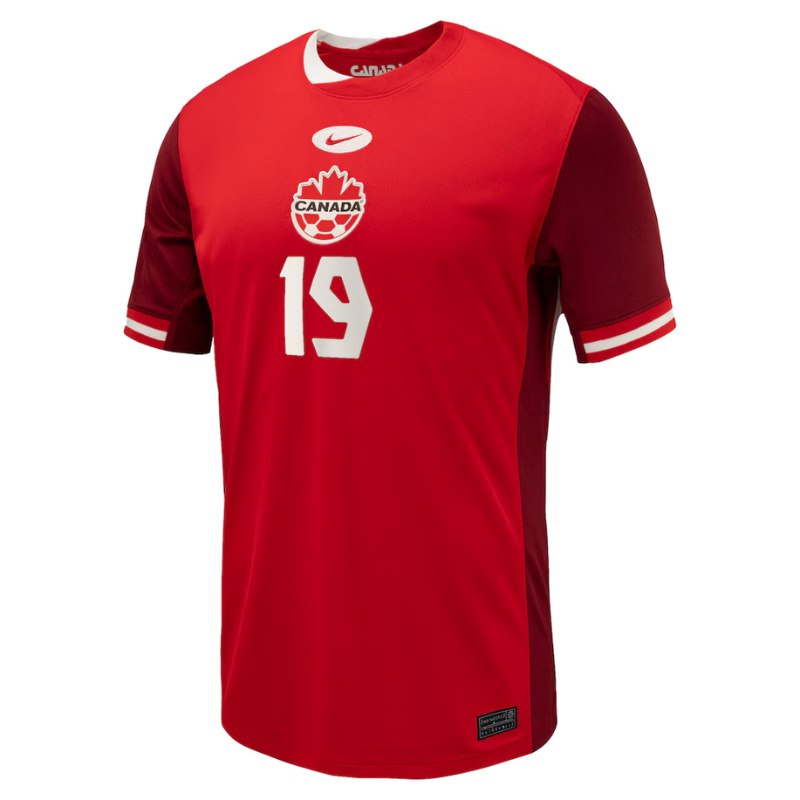 Men's Nike Alphonso Davies Red Canada Soccer 2024 Home Jersey