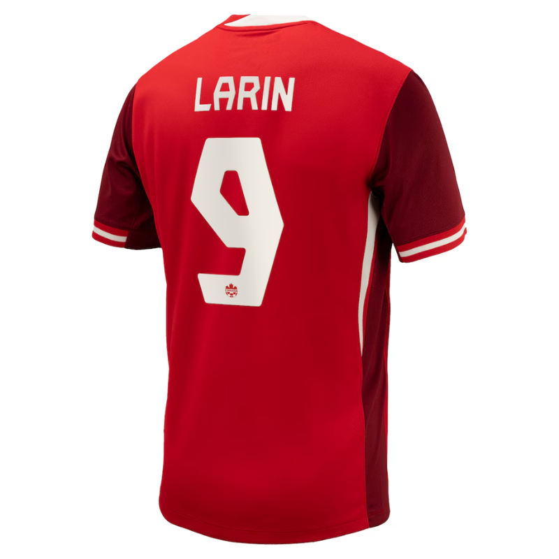 Men's Nike Cyle Larin Red Canada Soccer 2024 Home Jersey