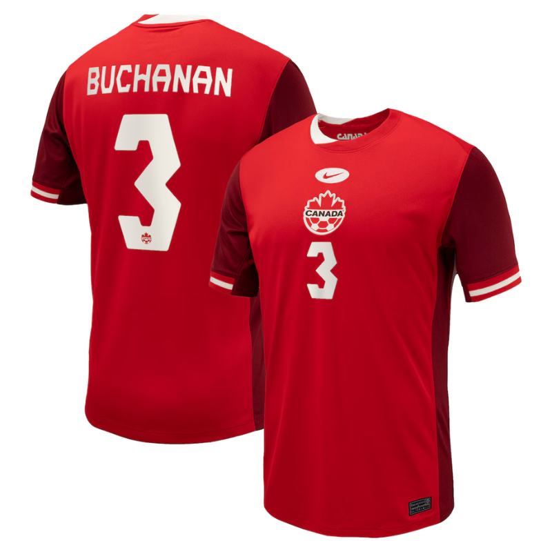 Men's Nike Kadeisha Buchanan Red Canada Soccer 2024 Home Jersey