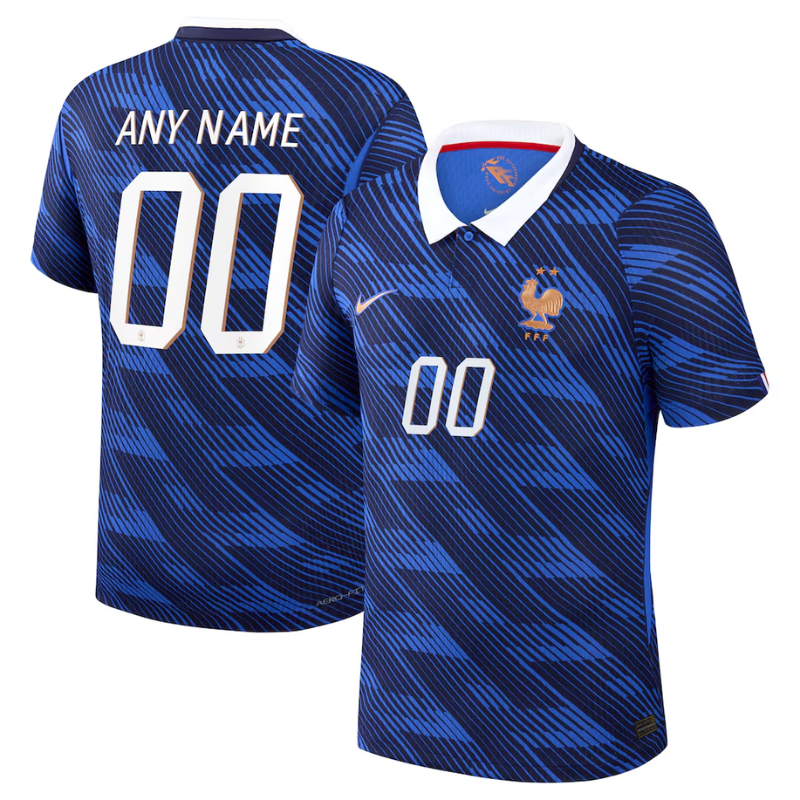 Men's Premium Blue Textured Stripe Football Shirt – Slim Fit Pro-Style Matchday Performance Top