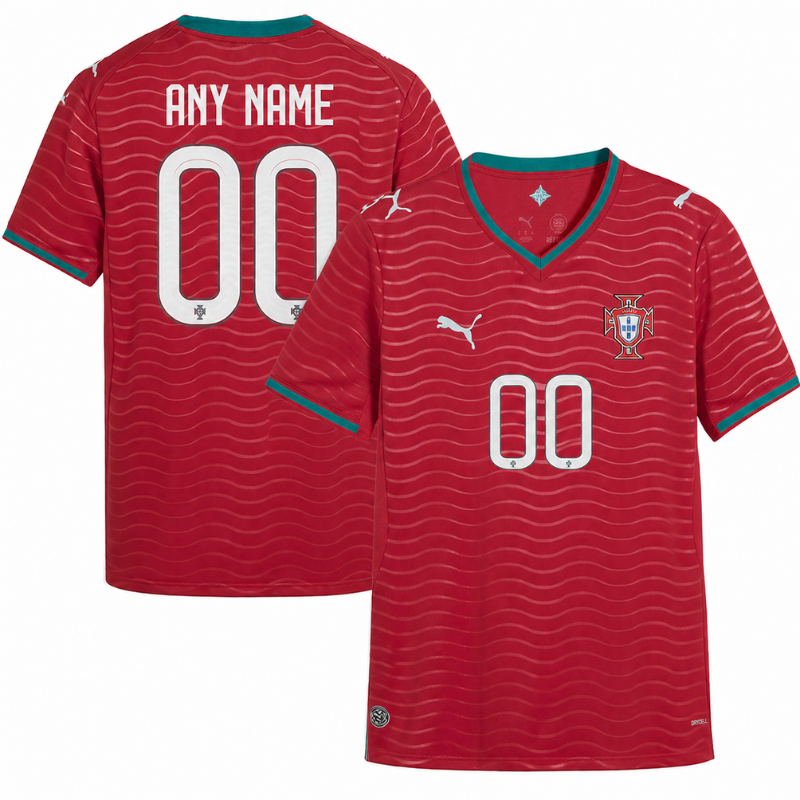 Men's Premium Deep Red Sublimated Wave Football Shirt – Slim Fit Pro-Style Matchday Performance Top