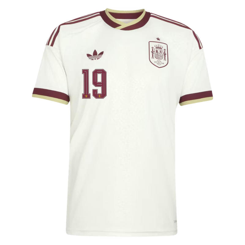 Men's Premium Off-White Football Shirt – Slim Fit Pro-Style  Matchday Performance Top (Lamine Yamal 19)