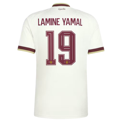 Men's Premium Off-White Football Shirt – Slim Fit Pro-Style  Matchday Performance Top (Lamine Yamal 19)