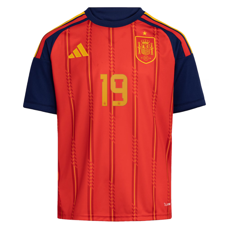 Men's Premium Red and Navy Custom Football Shirt – Slim Fit Pro-Style Matchday Performance Top (Lamine Yamal)