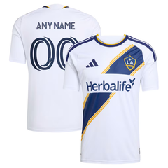 Men's Premium White Sash Custom Football Shirt – Slim Fit Pro-Style Matchday Performance Top (LA Galaxy)