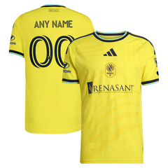 Yellow and Electric Blue Custom Football Shirt – Slim Fit Pro-Style Matchday Performance Top (Nashville)
