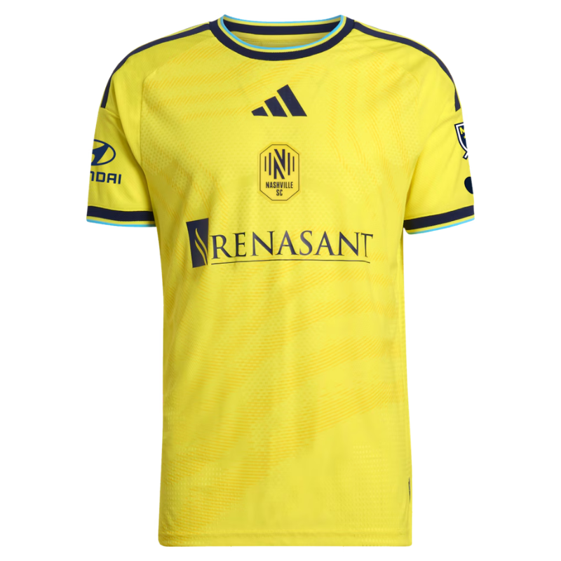 Yellow and Electric Blue Custom Football Shirt – Slim Fit Pro-Style Matchday Performance Top (Nashville)