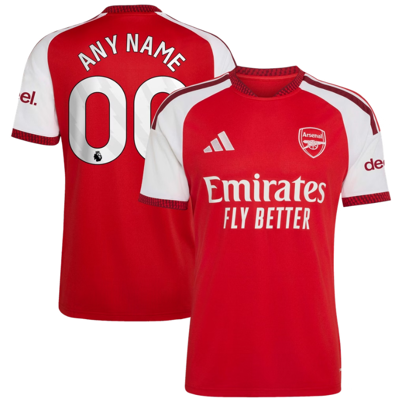 Men's Red & White Custom Football Shirt (Arsenal)