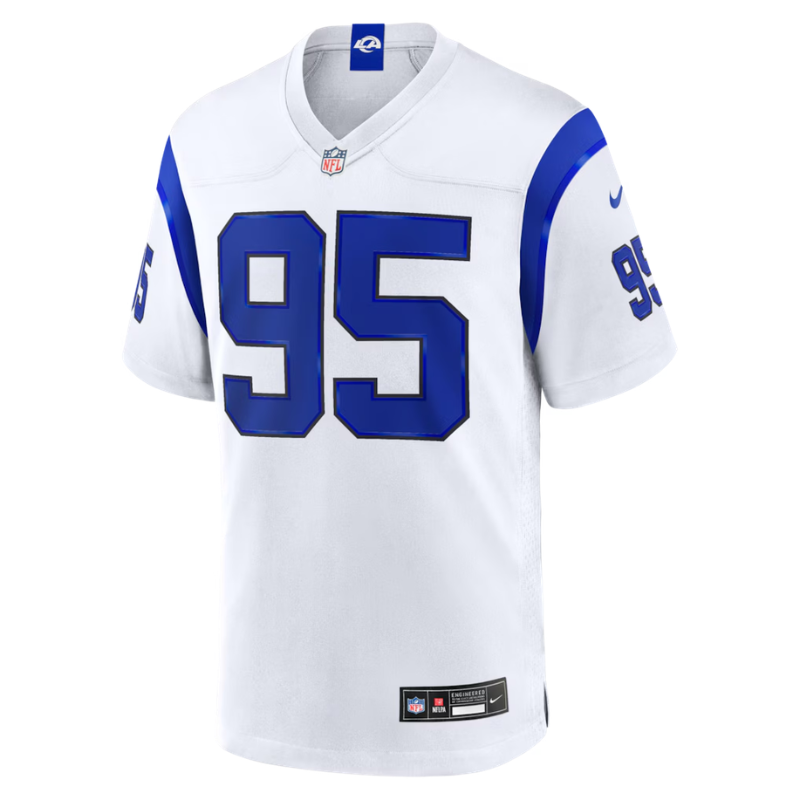 Men's White & Royal Blue American Football Jersey (Los Angeles Rams)
