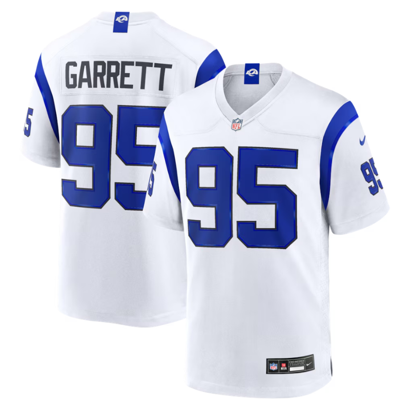 Men's White & Royal Blue American Football Jersey (Los Angeles Rams)