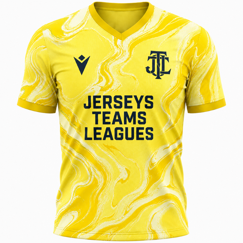 Men's Yellow Liquid Marble Football Shirt