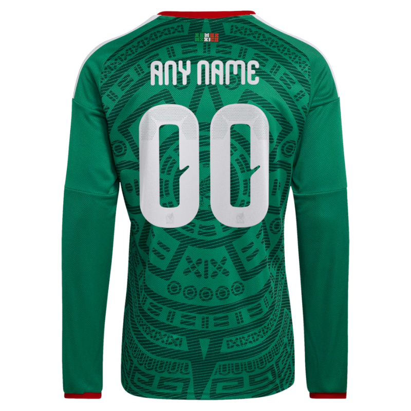Mexico National Team adidas 2026 Home Long Sleeve Custom Jersey - Green