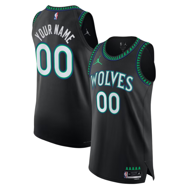 Minnesota Black, Green & Blue Statement Edition Basketball Jersey