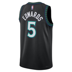 Minnesota Black, Green & Blue Statement Edition Basketball Jersey (Edwards)