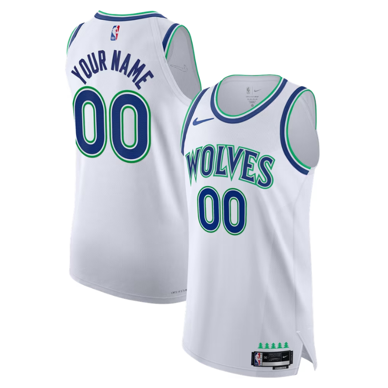 Minnesota White, Blue & Green Basketball Jersey