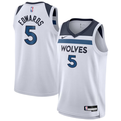 Minnesota White, Navy & Blue Association Edition Basketball Jersey (Edwards)