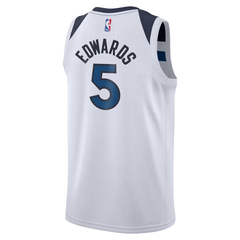 Minnesota White, Navy & Blue Association Edition Basketball Jersey (Edwards)