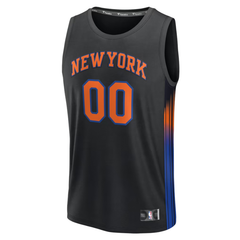 New York Knicks Black & Orange Statement Edition Basketball Jersey