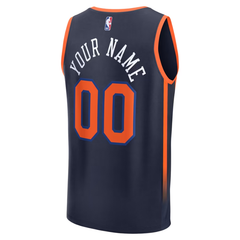 New York Knicks Navy & Orange Statement Edition Basketball Jersey