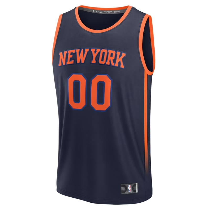 New York Knicks Navy & Orange Statement Edition Basketball Jersey