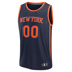 New York Knicks Navy & Orange Statement Edition Basketball Jersey