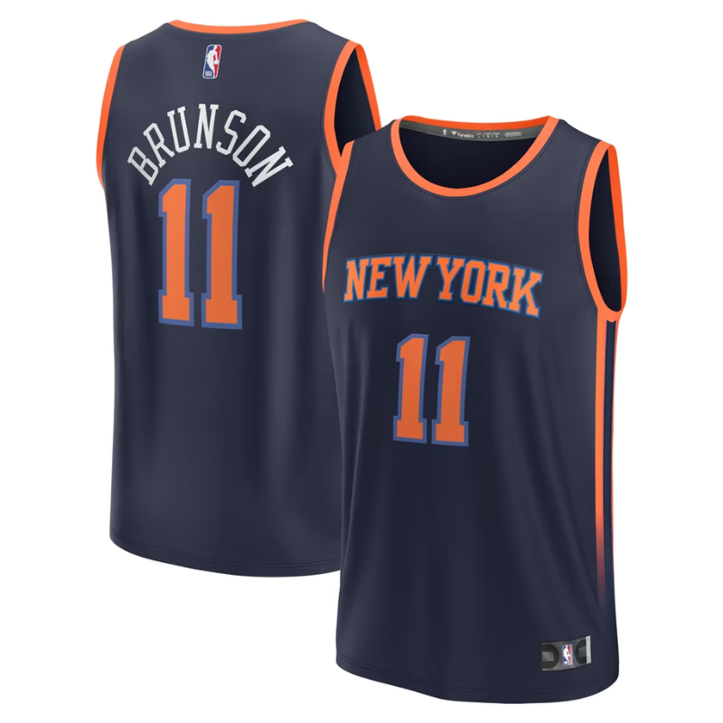 New York Knicks Navy & Orange Statement Edition Basketball Jersey (Brunson)