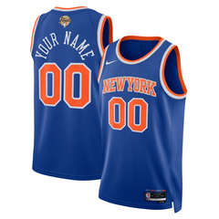 New York Knicks Royal Blue & Orange Finals Edition Basketball Jersey