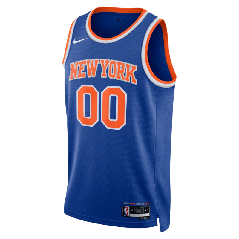 New York Knicks Royal Blue & Orange Finals Edition Basketball Jersey