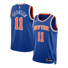 New York Knicks Royal Blue & Orange Icon Edition Basketball Jersey (Brunson)