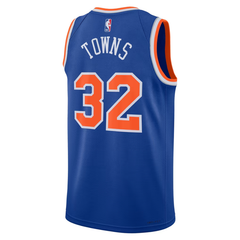 New York Knicks Royal Blue & Orange Icon Edition Basketball Jersey (Towns)