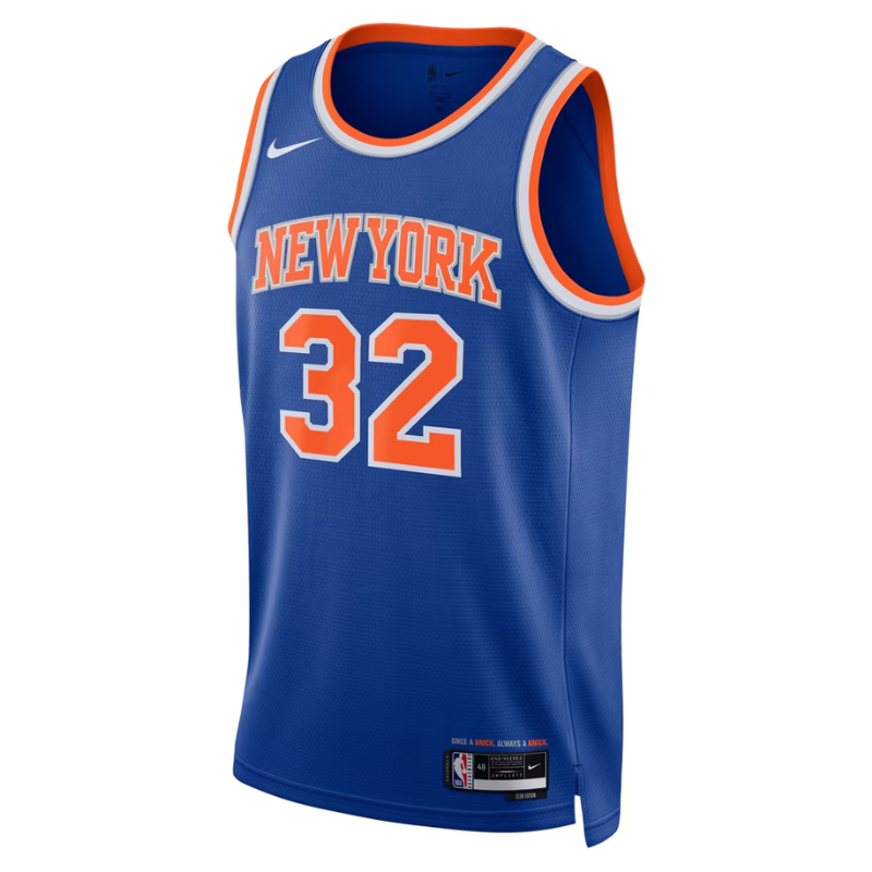 New York Knicks Royal Blue & Orange Icon Edition Basketball Jersey (Towns)