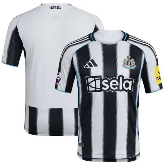 Newcastle United adidas 2025/26 Home Authentic Patch Jersey - Black/White