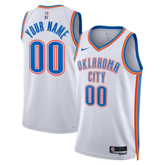 Oklahoma City White & Blue Basketball Jersey