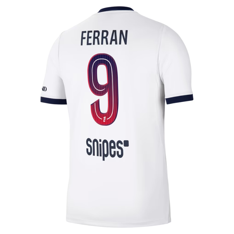 Paris Style White & Red-Blue Vertical Fade Soccer Jersey (Ferran)