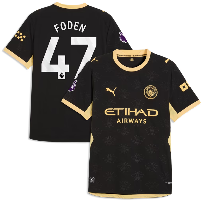 Phil Foden Manchester City 2026/27 Away On-Field Jersey - Black