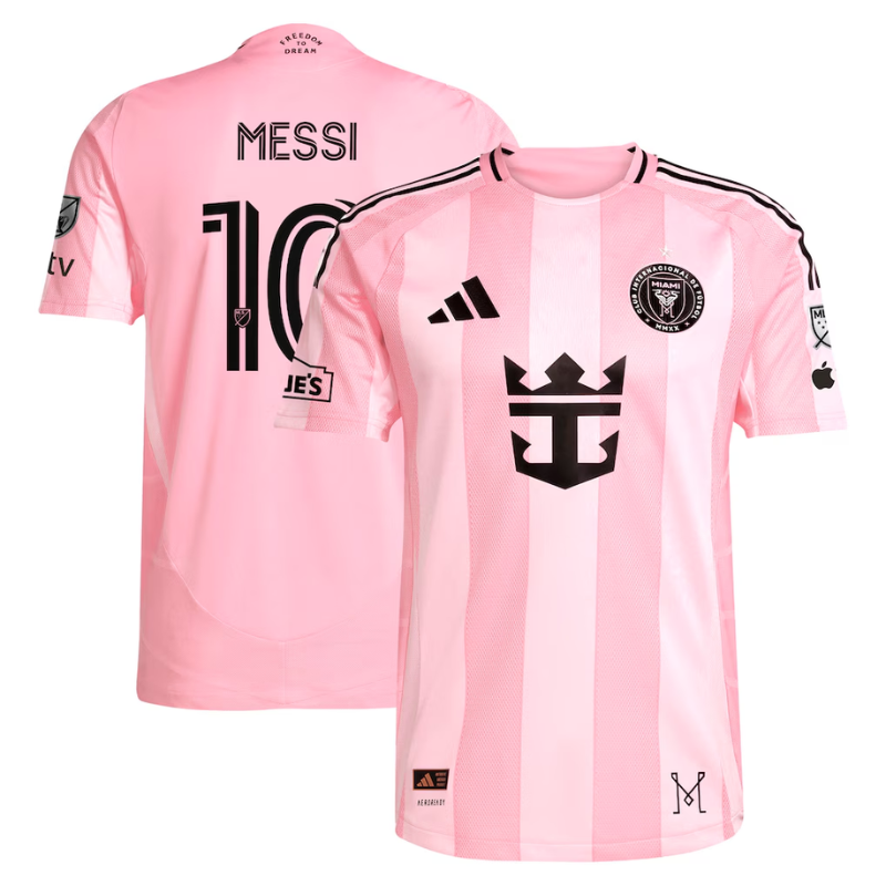 Pink & Black Performance Football Jersey – Premium Soccer Shirt (Messi)
