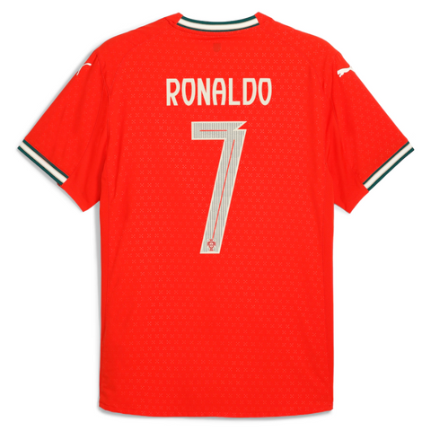Cristiano Ronaldo Portugal National Team Puma 2025 Home Authentic Jersey - Red