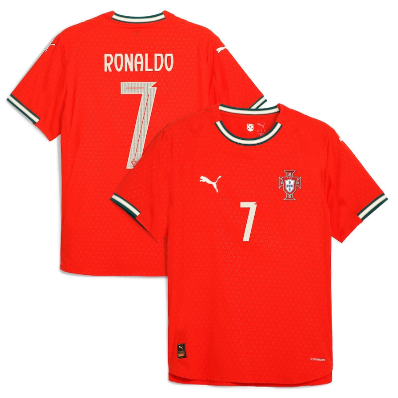 Cristiano Ronaldo Portugal National Team Puma 2025 Home Authentic Jersey - Red